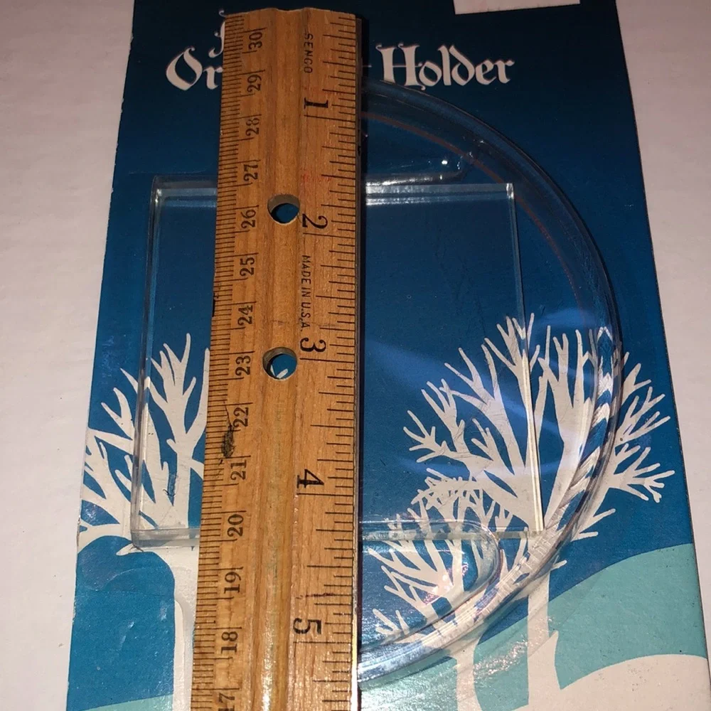 Clear Enesco Acrylic Ornament Holder from the 1980’s Clear ornament holding